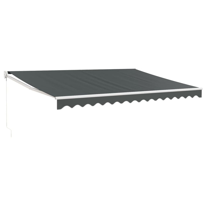 Markis Infällbar Antracit 4,5X3 M Tyg&amp;Aluminium