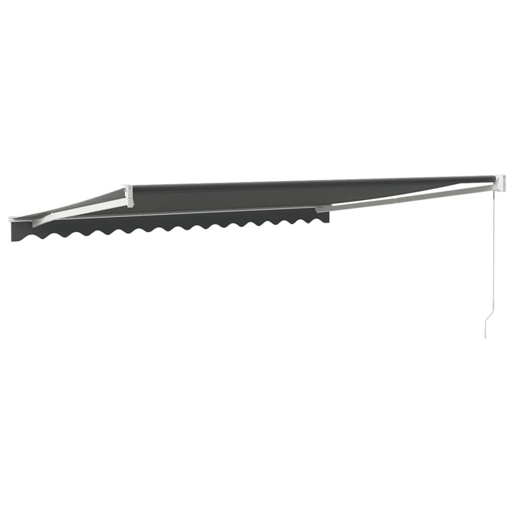 Markis Infällbar Antracit 4,5X3 M Tyg&amp;Aluminium