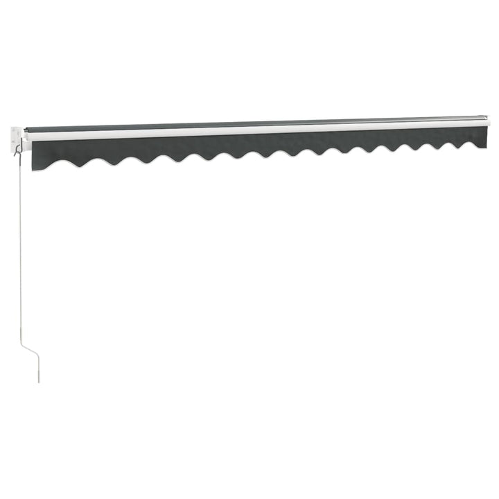 Markis Infällbar Antracit 4,5X3 M Tyg&amp;Aluminium