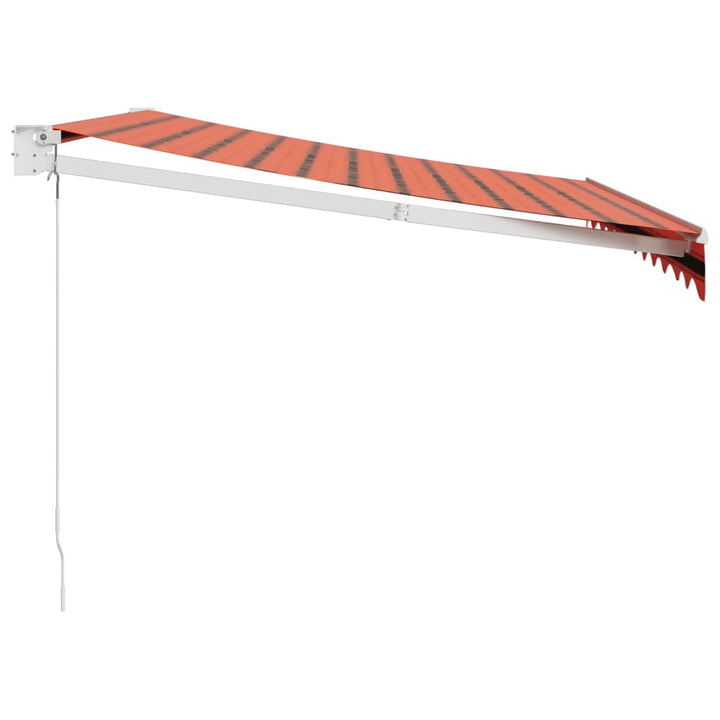 Markis Infällbar Orange Och Brun 3X2,5 M Tyg&amp;Aluminium
