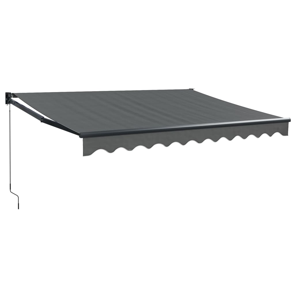 Markis Infällbar Antracit 3X2,5 M Tyg&amp;Aluminium