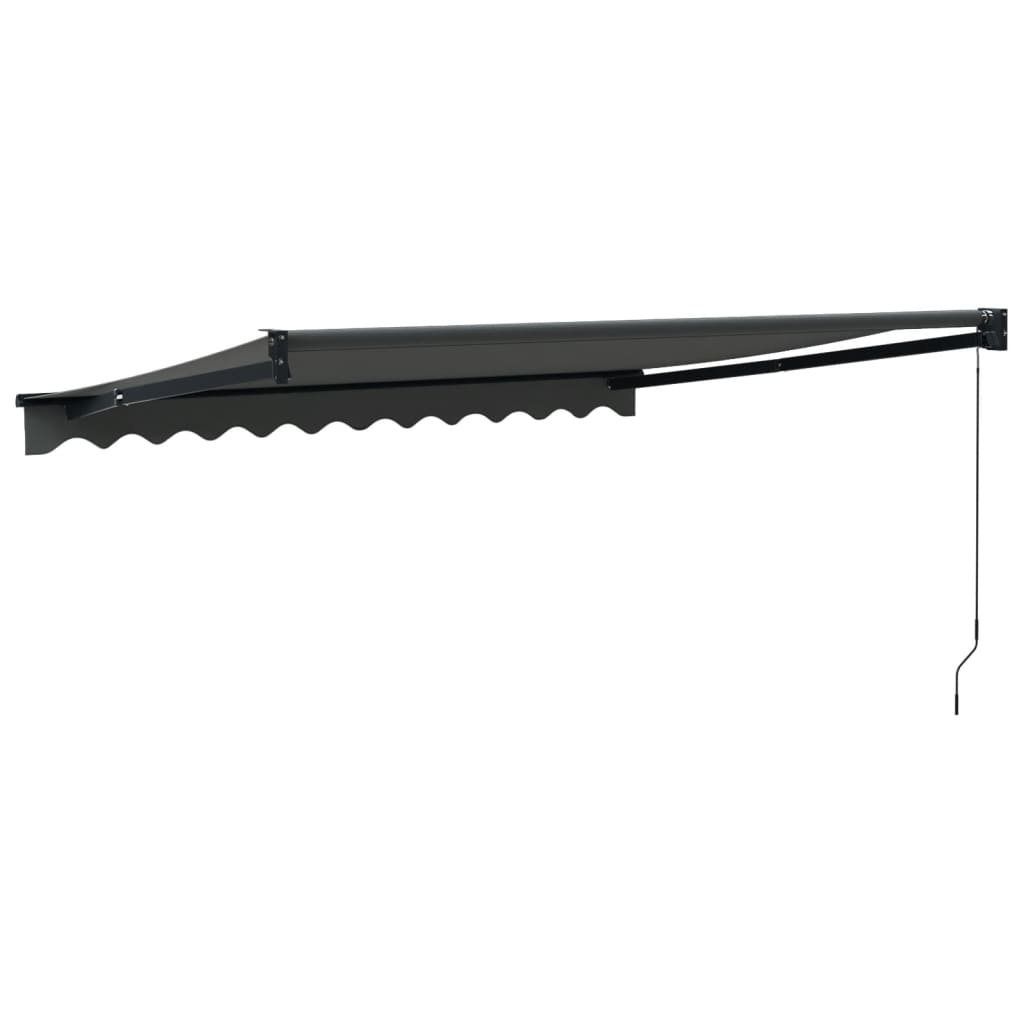 Markis Infällbar Antracit 3X2,5 M Tyg&amp;Aluminium
