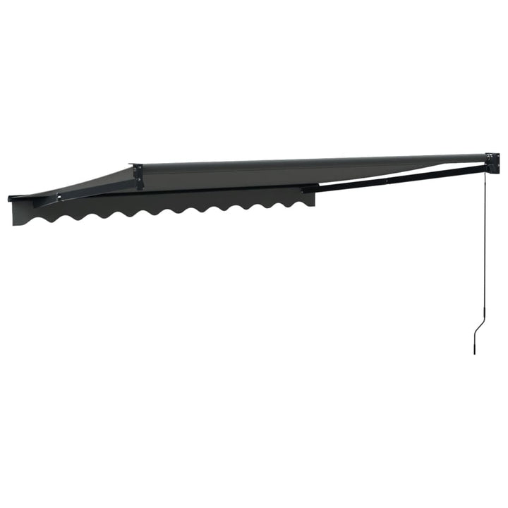 Markis Infällbar Antracit 3X2,5 M Tyg&amp;Aluminium