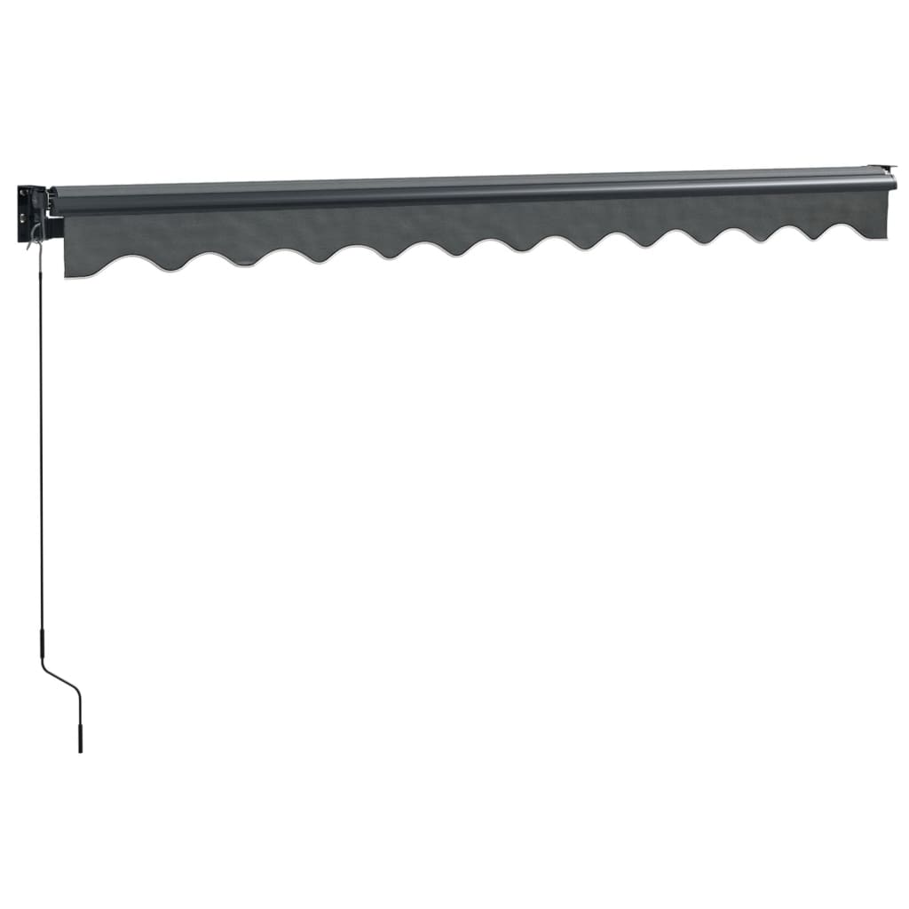 Markis Infällbar Antracit 3X2,5 M Tyg&amp;Aluminium