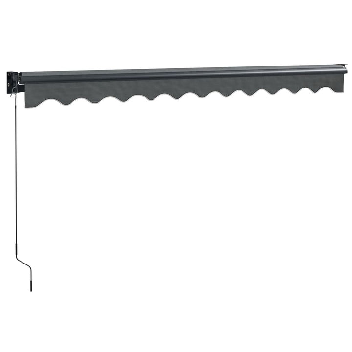Markis Infällbar Antracit 3X2,5 M Tyg&amp;Aluminium