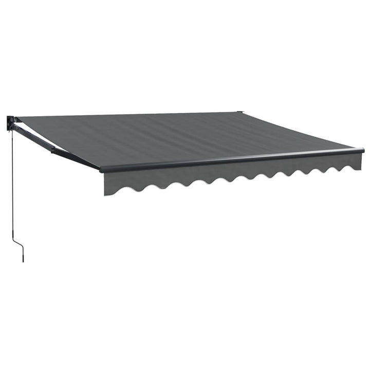 Markis Infällbar Antracit 3,5X2,5 M Tyg&amp;Aluminium