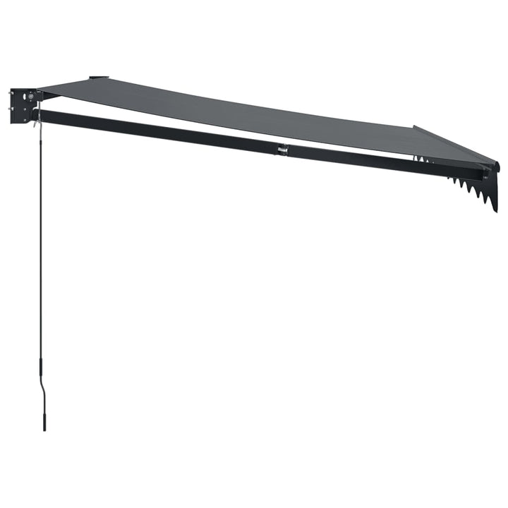 Markis Infällbar Antracit 3,5X2,5 M Tyg&amp;Aluminium