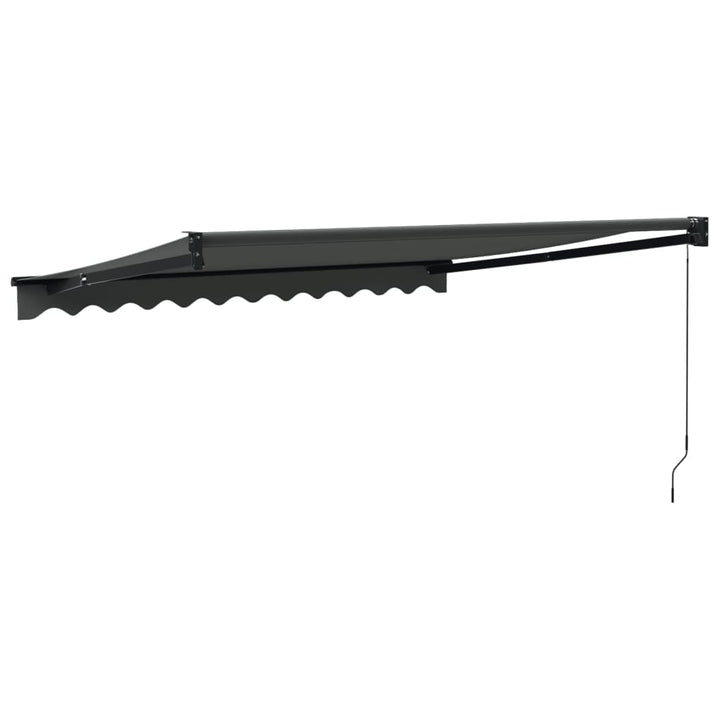 Markis Infällbar Antracit 3,5X2,5 M Tyg&amp;Aluminium