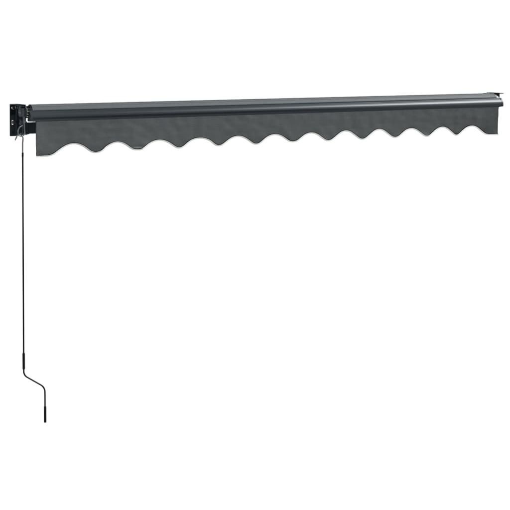 Markis Infällbar Antracit 3,5X2,5 M Tyg&amp;Aluminium