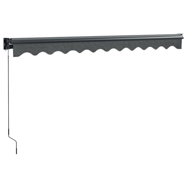 Markis Infällbar Antracit 3,5X2,5 M Tyg&amp;Aluminium