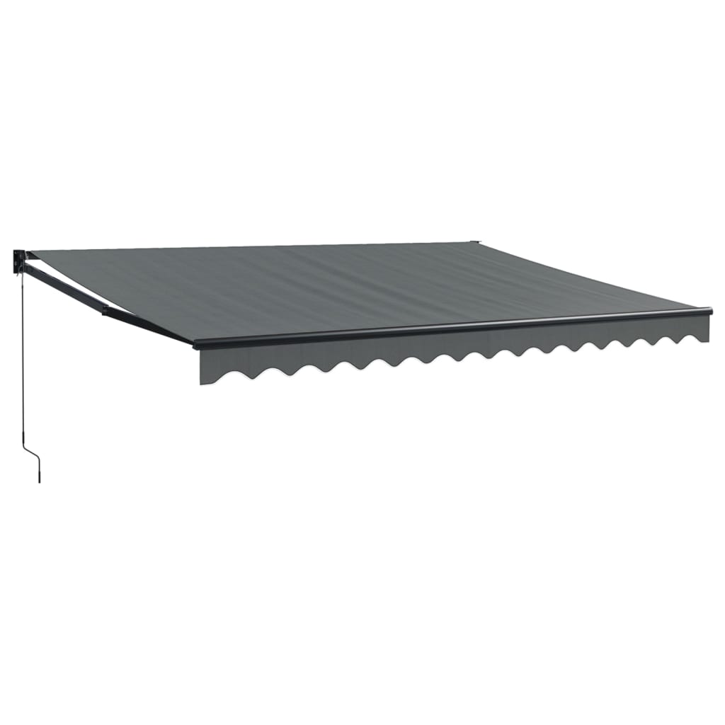 Markis Infällbar Antracit Tyg&amp;Aluminium