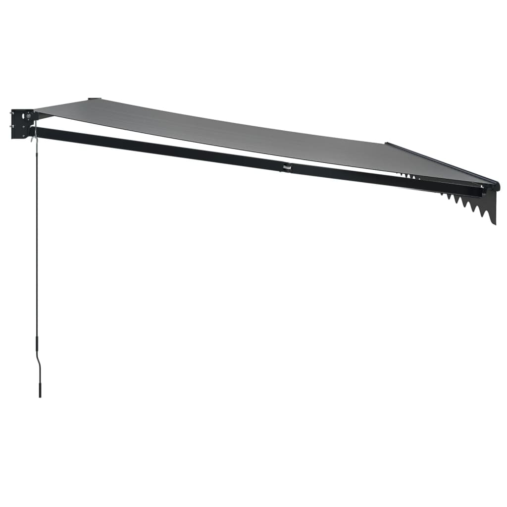 Markis Infällbar Antracit Tyg&amp;Aluminium