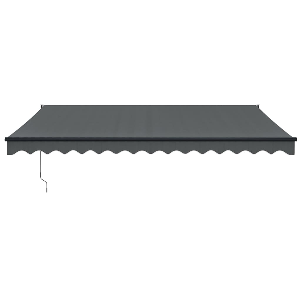 Markis Infällbar Antracit 4,5X3 M Tyg&amp;Aluminium