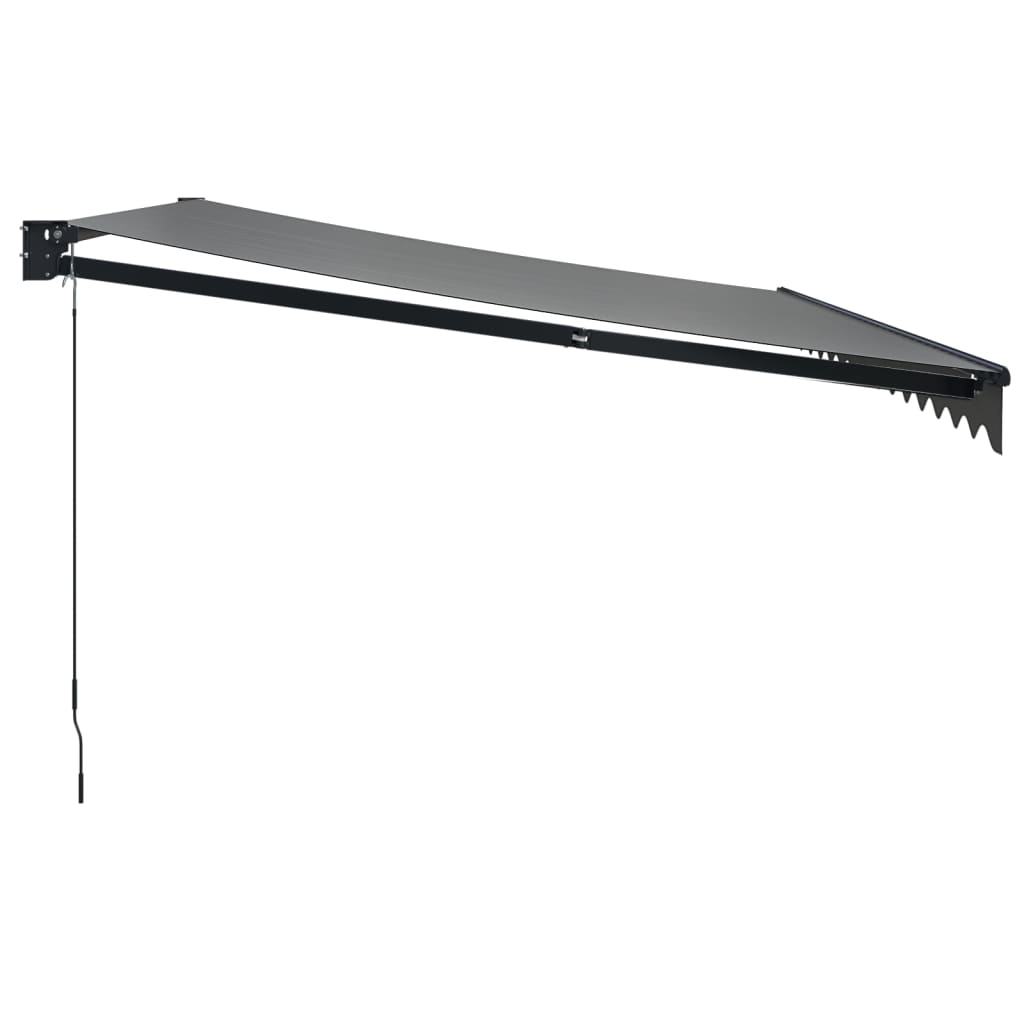 Markis Infällbar Antracit 4,5X3 M Tyg&amp;Aluminium