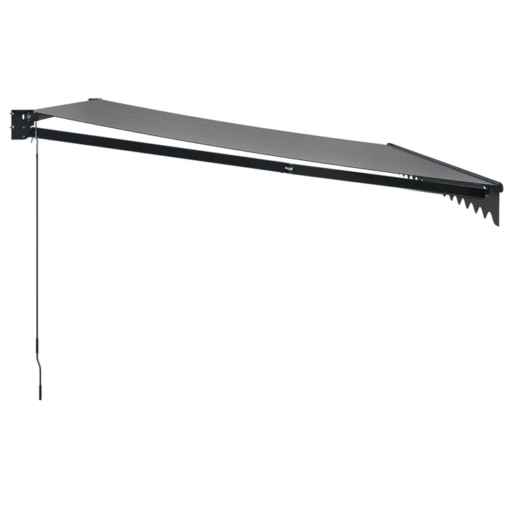Markis Infällbar Antracit 4,5X3 M Tyg&amp;Aluminium