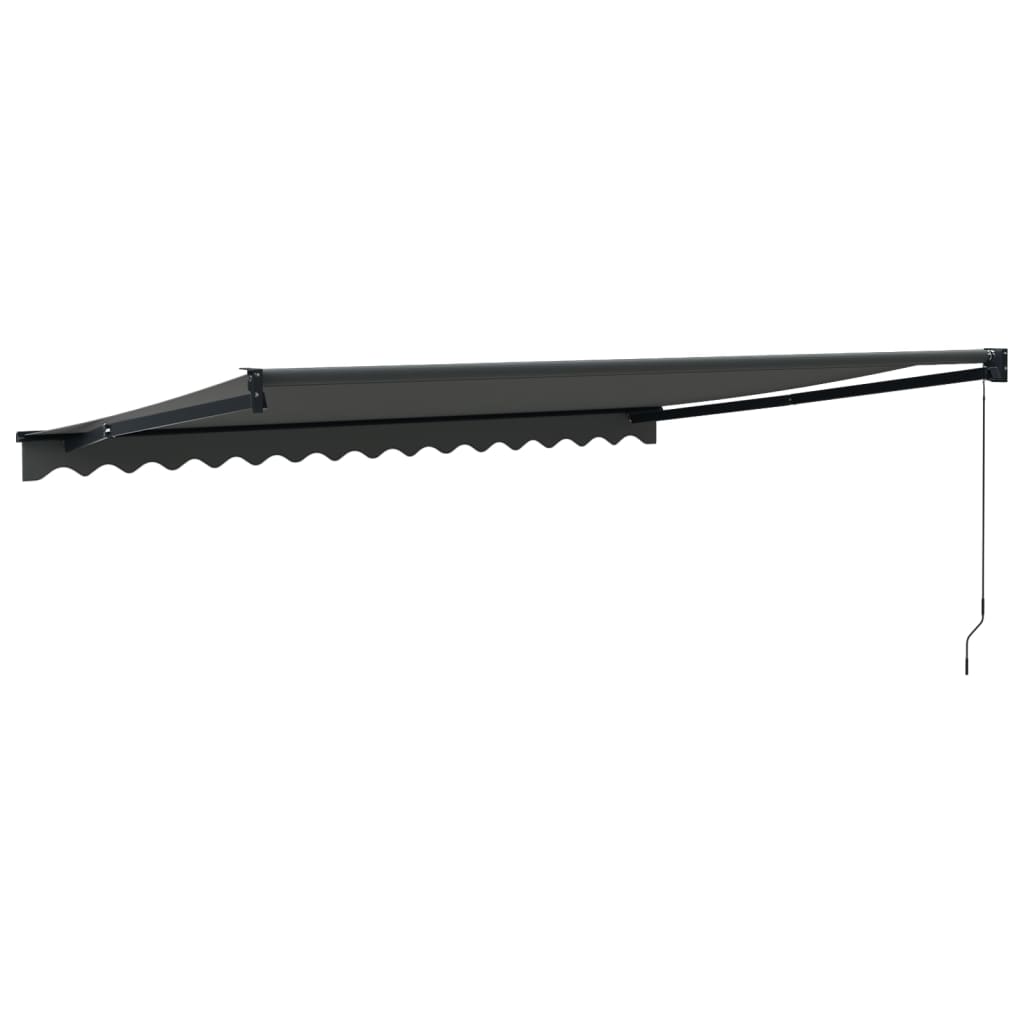 Markis Infällbar Antracit 4,5X3 M Tyg&amp;Aluminium
