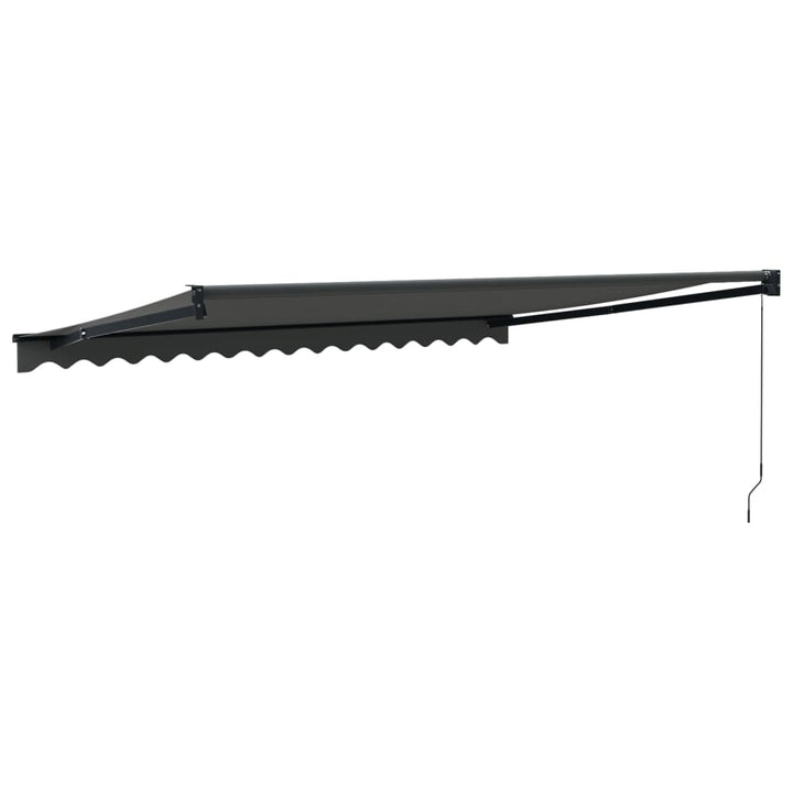 Markis Infällbar Antracit 4,5X3 M Tyg&amp;Aluminium
