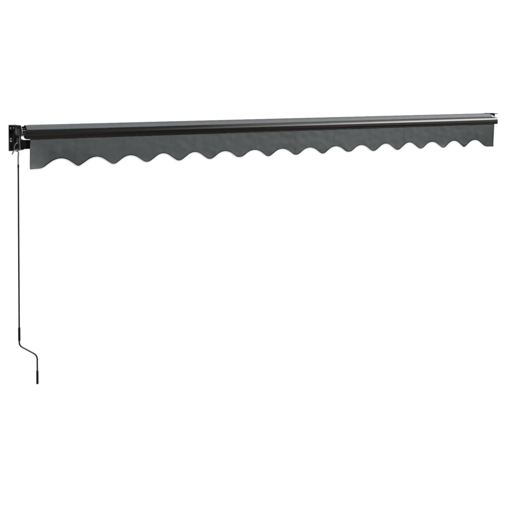 Markis Infällbar Antracit 4,5X3 M Tyg&amp;Aluminium