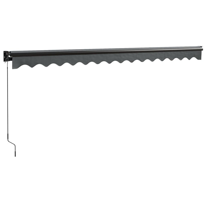 Markis Infällbar Antracit 4,5X3 M Tyg&amp;Aluminium
