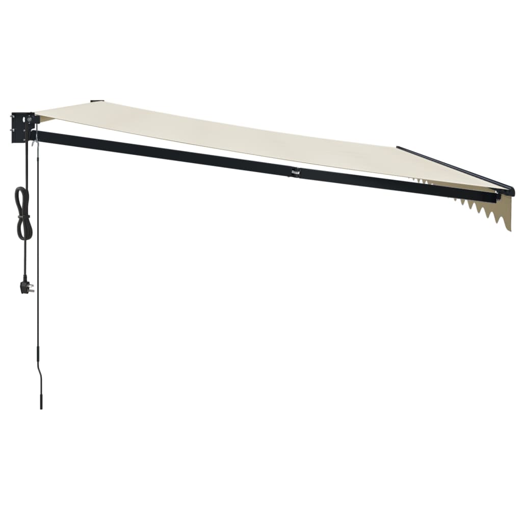 Automatisk Infällbar Markis Gräddvit 4,5X3 M