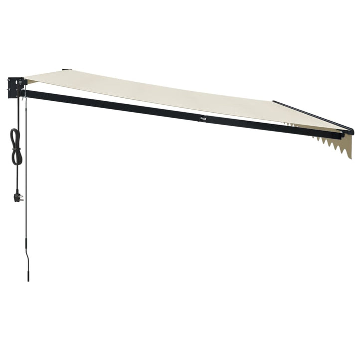 Automatisk Infällbar Markis Gräddvit 4,5X3 M
