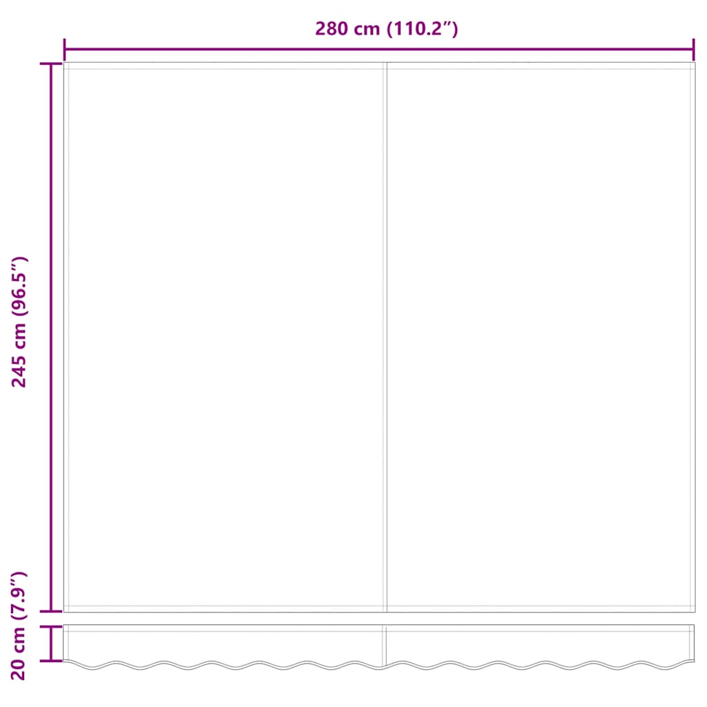 Automatisk Infällbar Markis 3X2,5 M