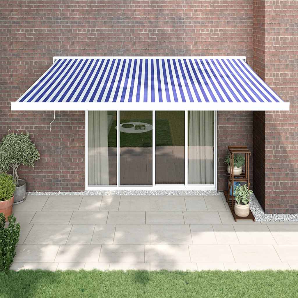 Markis Infällbar Gräddvit 3,5X2,5 M Tyg&amp;Aluminium