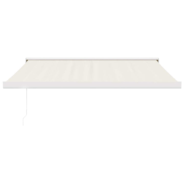 Markis Infällbar Gräddvit 3,5X2,5 M Tyg&amp;Aluminium