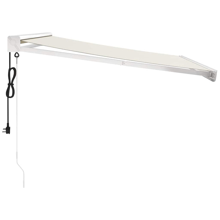 Markis Infällbar Gräddvit 3,5X2,5 M Tyg&amp;Aluminium