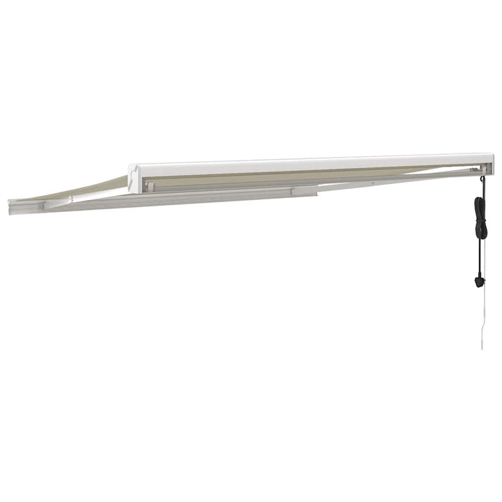 Markis Infällbar Gräddvit 3,5X2,5 M Tyg&amp;Aluminium