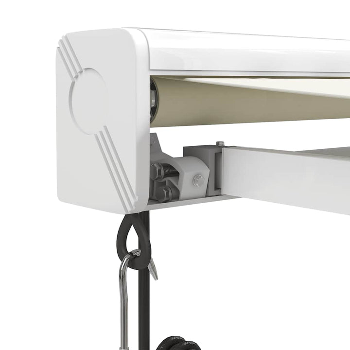 Markis Infällbar Gräddvit 3,5X2,5 M Tyg&amp;Aluminium