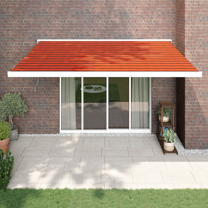 Markis Infällbar Gräddvit 3,5X2,5 M Tyg&amp;Aluminium