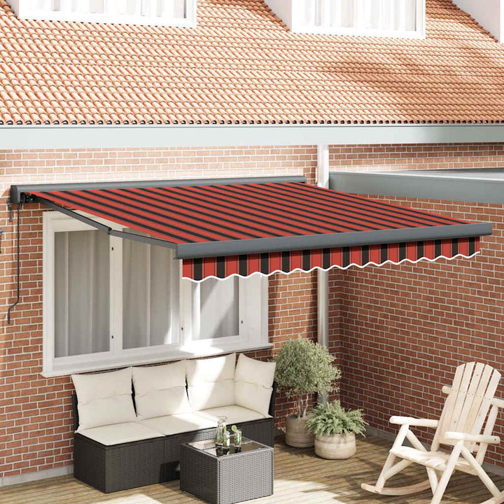 Markis Infällbar Gräddvit 3,5X2,5 M Tyg&amp;Aluminium