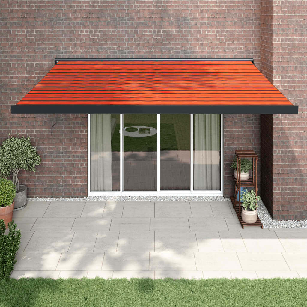 Markis Infällbar Gräddvit 3,5X2,5 M Tyg&amp;Aluminium