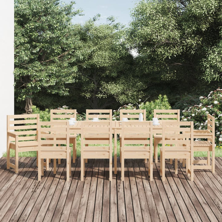 Matgrupp För Trädgården 11 Delar Massiv Furu