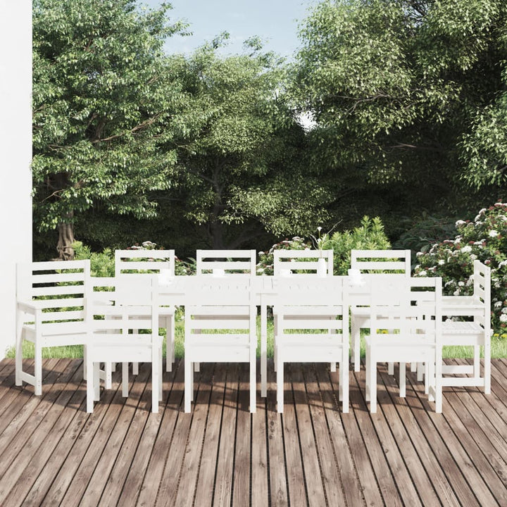 Matgrupp För Trädgården 11 Delar Massiv Furu