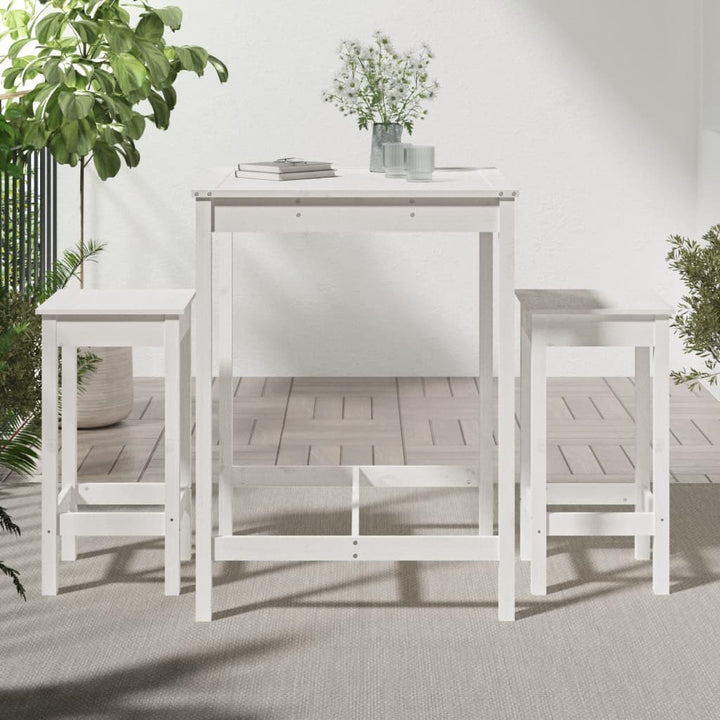 Barmöbler För Trädgården 3 Delar Massiv Furu