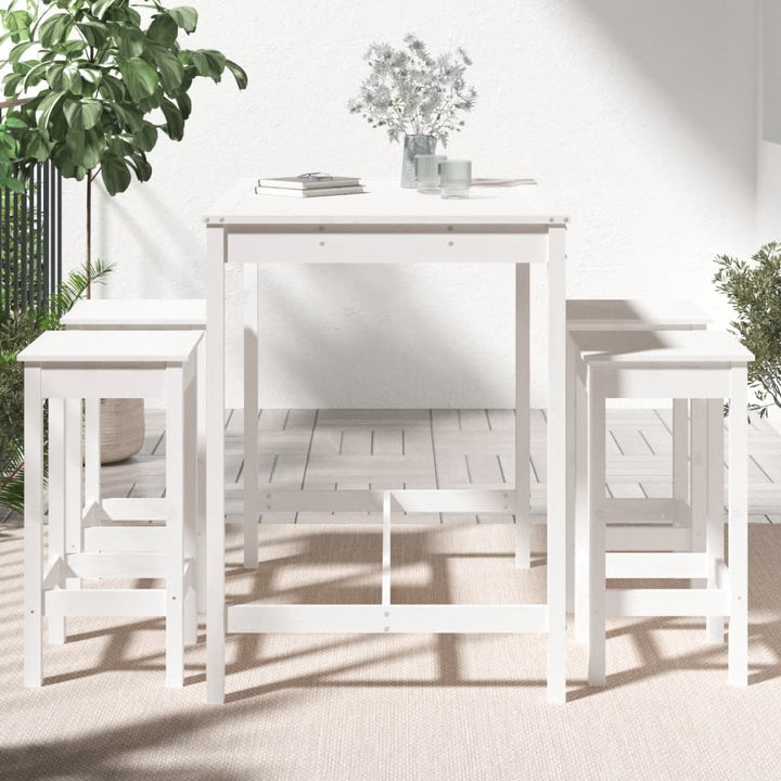 Barmöbler För Trädgården 5 Delar Massiv Furu