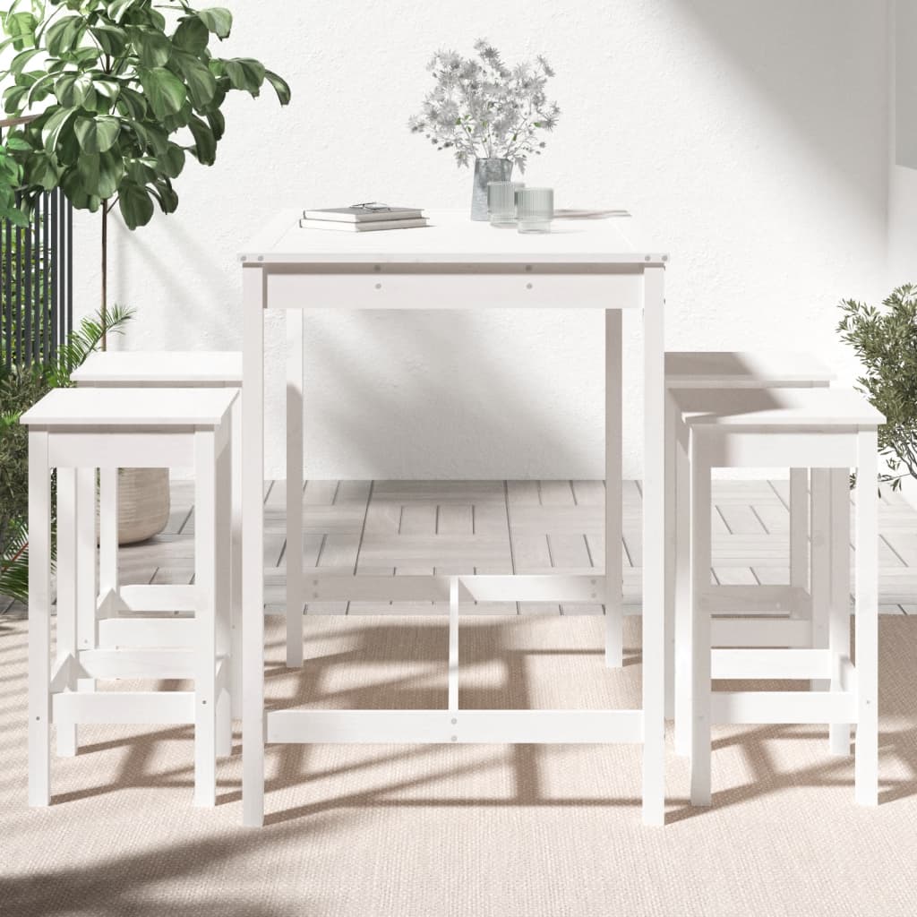 Barmöbler För Trädgården 5 Delar Massiv Furu