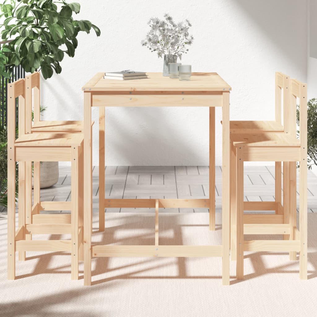 Barmöbler För Trädgården 5 Delar Massiv Furu