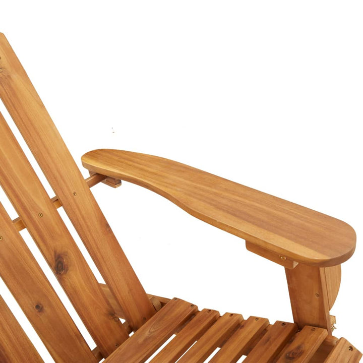 Däckstol Med Dynor 126 Cm Massivt Akaciaträ
