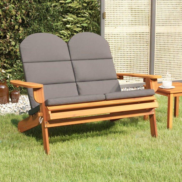 Däckstol Med Dynor 126 Cm Massivt Akaciaträ