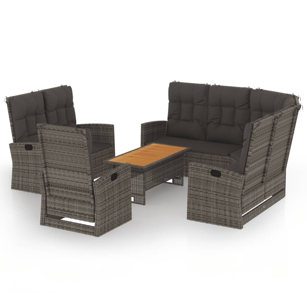 Loungegrupp Med Dynor 4 Delar Konstrotting