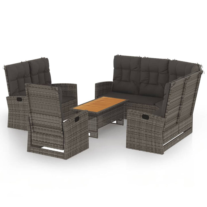 Loungegrupp Med Dynor 4 Delar Konstrotting