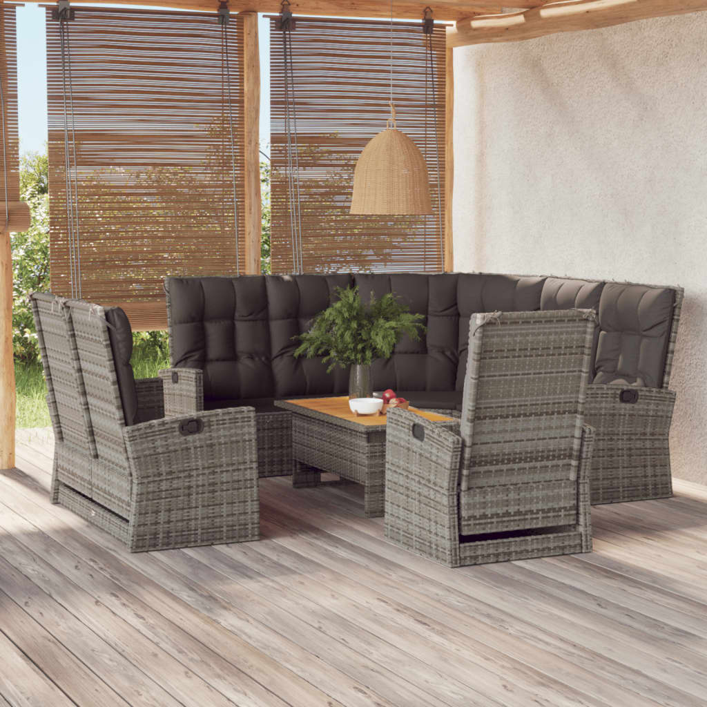 Loungegrupp Med Dynor 4 Delar Konstrotting