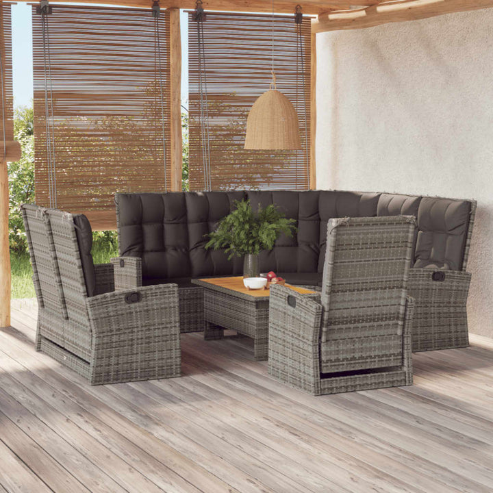 Loungegrupp Med Dynor 4 Delar Konstrotting