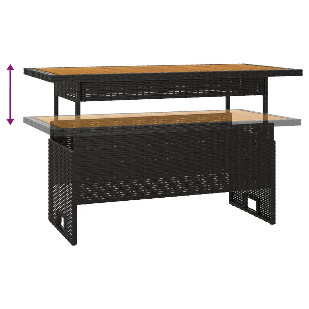 Trädgårdsbord 100X50X43/63 Cm Akaciaträ&amp;Konstrotting