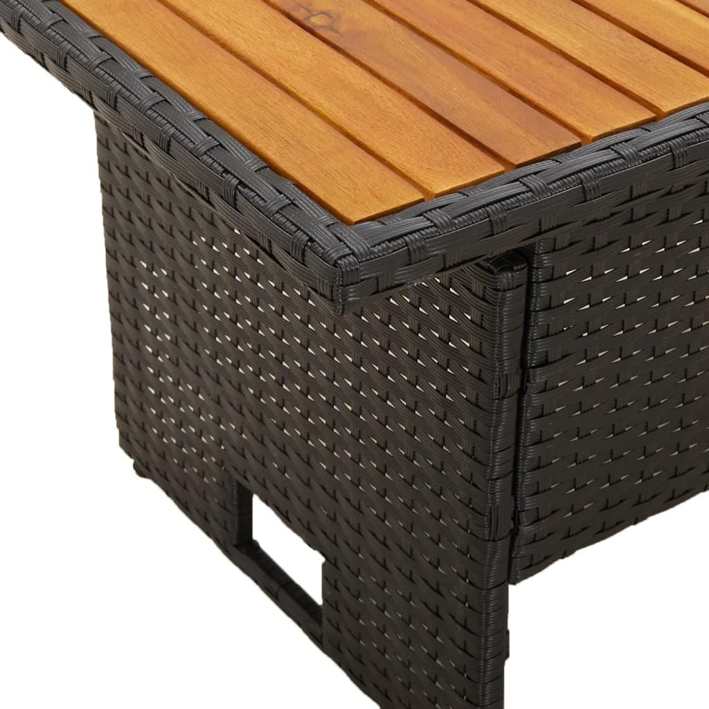 Trädgårdsbord 100X50X43/63 Cm Akaciaträ&amp;Konstrotting
