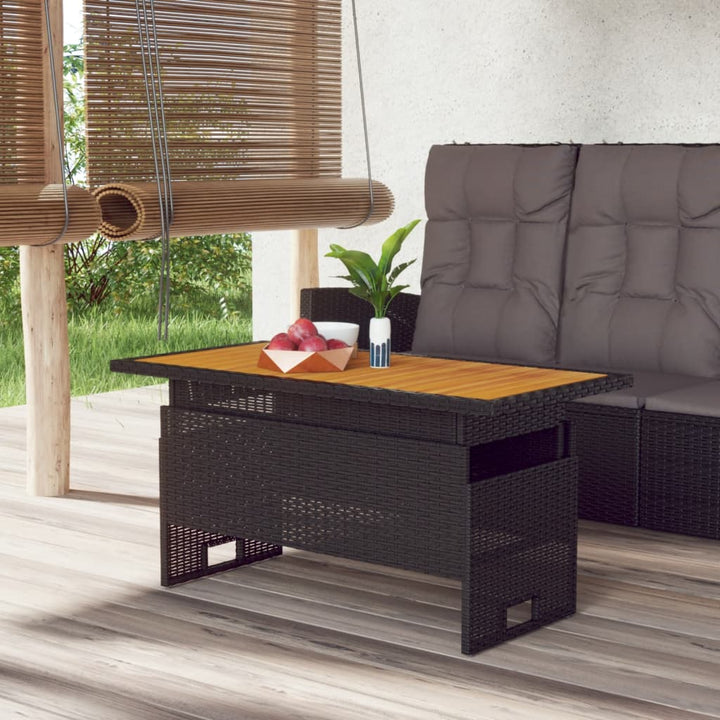Trädgårdsbord 100X50X43/63 Cm Akaciaträ&amp;Konstrotting