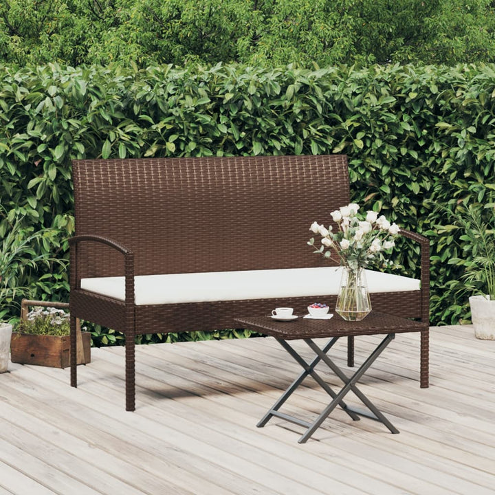 Trädgårdsbänk Med Dyna 105 Cm Konstrotting